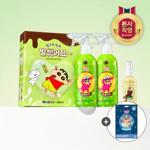 온더바디 코튼풋 발을씻자 짱구기획 민트 + 발각질팩하자 짱구(1회분)