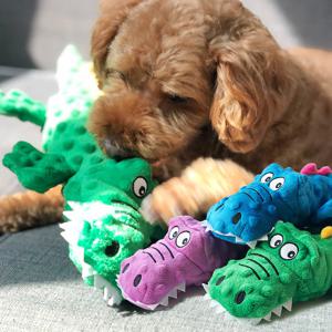 새끼 강아지 소형견 중형견 반려견 대형견 터그 놀이 이갈이 쪽쪽이 장난감 악어 인형