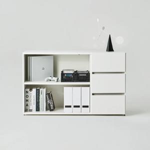 블랭크 수납장 오픈서랍형 2단 120cm(매장가구)