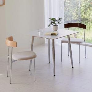 스칸디 카라 크롬 800 2인 포세린 통 세라믹 식탁세트 2colors