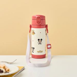디즈니 미키 미니 보온 빨대컵 400ML 어깨끈 포함