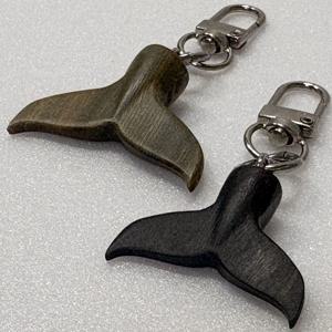 고급 원목 행운 고래꼬리키링 주문제작 돌고래열쇠고리 유창목 흑단 음핑고