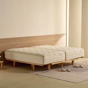 M2F 매트리스 트윈(슈퍼싱글 2개)+SQLK 확장형 원목 프레임 침대세트