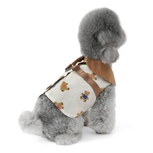 휴일의 곰돌이 하네스 D링 옷 강아지 조끼 산책 용품 애견 의류 소형견 중형견