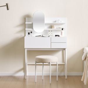 누베아 콘솔 수납 화장대+상부장 세트 (2color/2size)