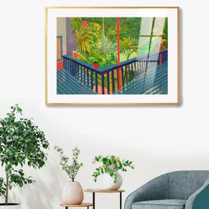 567호크니-가든3/캔버스천메탈프레임액자 아크릴액자 매트액자 모던구상 풍경화 컨템포라리