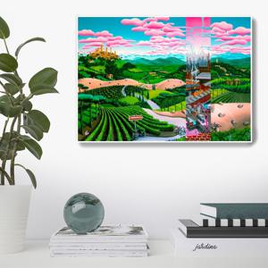 570호크니-투스카니/캔버스천메탈프레임액자 아크릴액자 매트액자 모던풍경화 컨템포라리