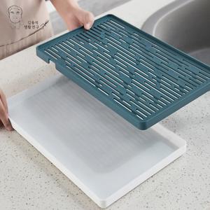 1+1 모던 물빠짐 트레이 쟁반 설거지 식기건조대 주방