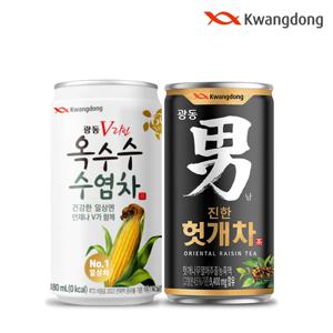 광동 옥수수수염차 180ml x 30캔 + 진한 헛개차 180ml x 30캔