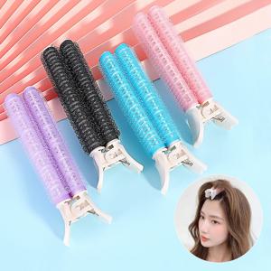 집게형 헤어롤 2P 앞머리 정수리 뿌리볼륨 셀프 컬링 구르프 머리핀 헤어소품 미용집게