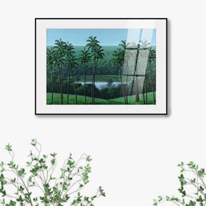 1057토마스산체스-석호로 돌아가시오/캔버스 아크릴 매트액자 모던풍경화 감동명화
