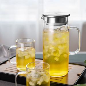 1+1 스테인리스 내열유리 냉장고 유리물병 1.2L