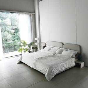 이오 헤드형 패브릭 침대 프레임 SS