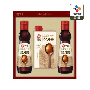 CJ 선물세트 백설 고소한 참기름 2호 쇼핑백포함_O
