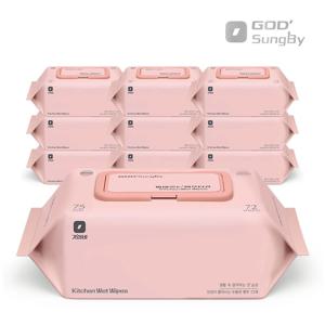 뽑아쓰는 행주티슈 72매 10팩 75g 캡형 물티슈