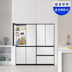 비스포크 키친핏 냉장고&김치냉장고세트 RM70F63R2A+RK70F42M2A 코타화이트