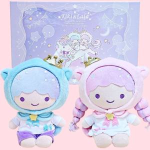 산리오 리틀트윈스타 키키 라라 50주년 세트 인형 선물 굿즈 소품 커플 인형 25cm