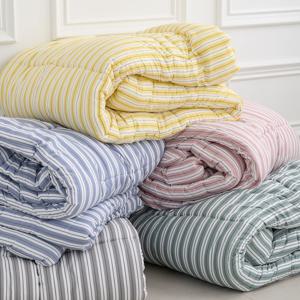 사계절 알러지케어 스트라이프 차렵이불 집들이 스르륵 이불패드세트 SS Q 5colors