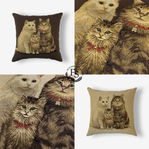 Happy Cats 해피캣츠 고양이 네덜란드 수입 거실 소파 인테리어 쿠션커버 2color