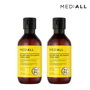 두피 청정 탈모 비듬 완화 약산성 샴푸 100ml 2개 우디허발향