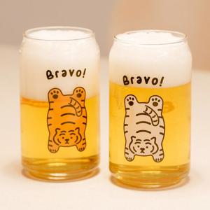 뚱랑이 비어캔 글라스 2종