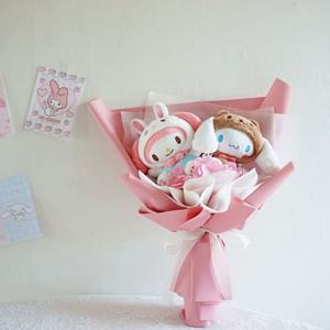산리오 인형 꽃다발 마이멜로디 시나모롤 코스튬 2종 졸업식 입학식 발표회 꽃다발