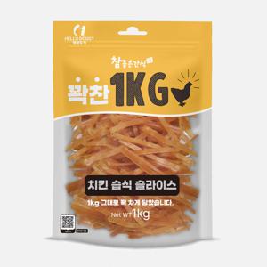 강아지닭가슴살 건강한육포 강아지간식대용량 건조 1kg 치킨습식슬라이스