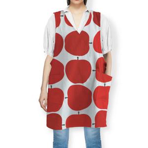 린넨 크로스 앞치마 빨강사과 과일_01 design 2size