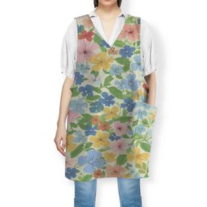 린넨 크로스 앞치마 식물 꽃 그림_04 design 2size