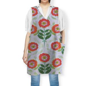 린넨 크로스 앞치마 식물 꽃 그림_02 design 2size