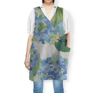 린넨 크로스 앞치마 식물 꽃 그림_01 design 2size