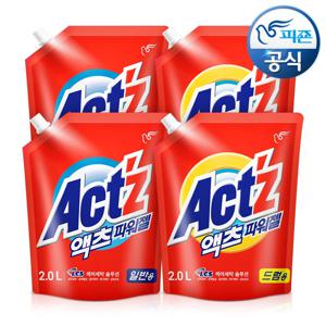 액츠 세탁세제 파워젤 2.0Lx3개+1개더 P (일반/드럼)