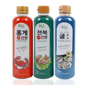 웰크리 간장 (홍게 500ml*1P + 전복 500ml*1P + 굴소스 500ml*1P)