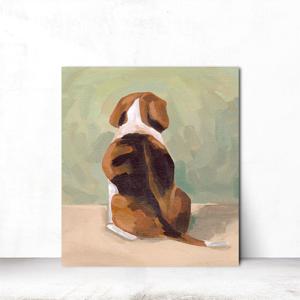 강아지그림 북유럽풍 빈티지 인테리어 포스터 거실 카페 장식 S 31x41cm