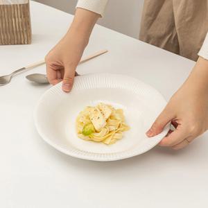 1+1 윤도자기 순백 화이트 원형 파스타볼 (총2P)