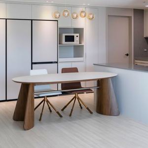 세라믹식탁 4인용 6인용 타원형식탁 월넛 원목2000 로렌스