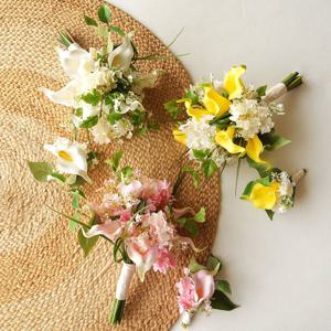 셀프웨딩부케부토니에SET - 카라 라일락