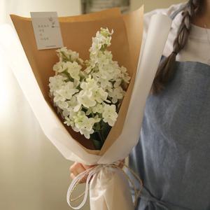 리라 라일락 크라프트꽃다발 + 화병선물set [2color]