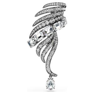 The Vienna Collection 브로치, 깃털, 화이트, 루테늄 플래팅
