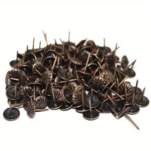 TEMU 100pcs 골든 실버 안티크 브라스 장식 못 보석 선물 와인 케이스 소파 장식 못 핀 도어 네일 11x16mm