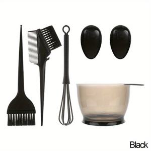 TEMU 5개 DIY 헤어 컬러 염색 키트, 혼합용 그릇, 브러쉬, & 귀마개 포함 - 사용하기 쉬운, 재사용 가능한 도구로 집에서 살롱급 헤어 스타일링 - 모든 헤어 타입에 적합, 부드러운 적용을 위한 유연하고 단단한 솔 브러쉬 포함, 헤어 염색