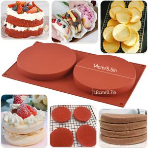 TEMU 초콜릿, 케이크, 타르트, 샌드위치 등에 사용 가능한 다용도 6구 실리콘 몰드 - 베이킹 및 공예에 완벽함