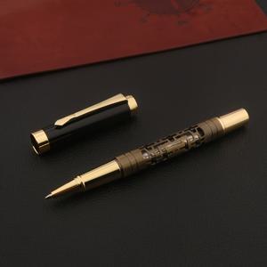 TEMU 1개 메탈 젬 펜, 청동색 라운드 볼펜, 레트로 비즈니스 오피스 학습용 필기구