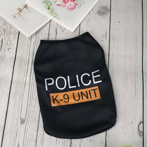 TEMU 경찰 K-9 유닛 강아지 & 고양이 셔츠, 통기성 폴리에스테르 니트 원단 조끼, 올 시즌 풀오버 반려동물 의류, 시원함 및 자외선 차단 기능, 소형, 미니 및 장난감 품종용