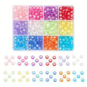 TEMU 360개 알파벳 아크릴 비즈 키트, DIY 쥬얼리 만들기에 사용할 수 있는 4mm 라운드 매력, 팔찌 및 목걸이 제작을 위한 파티 스타일 레터 비즈