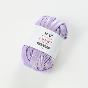 TEMU 100M/롤 금속 티셔츠 양 양 광택 직물 양 크로셰용 광택 직물 양 니트 DIY 공예 가방 바구니|뜨개실