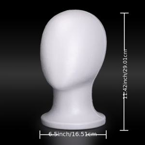 TEMU 1pc 남녀 공용 성인 폼 헤어 헤드 폼 - 스타일링, 헤어, 모자, 헤어 피스 표시용 대형 모델 - 가정, 살롱, 여행용으로 이상적