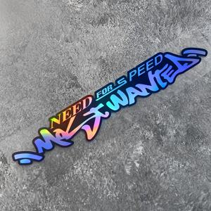 TEMU 1pc Need for Speed 반사 비닐 자동차 스티커, 삼각형 창 및 후방 범퍼용 방수 스티커, 긁힘 마스크 레이스 스티커