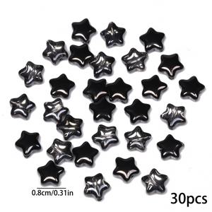 TEMU 30개 8mm AB 컬러 스타 모양 스파클링 비즈, DIY 보석 만들기, 자수 브레이슬릿 목걸이, 데이 기념일 신년 선물에 이상적