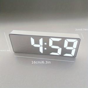 TEMU 1개 최신 디지털 시계, 침실용 LED 알람시계, 12/24시간 표시, 침실 장식용 (배터리 미포함)